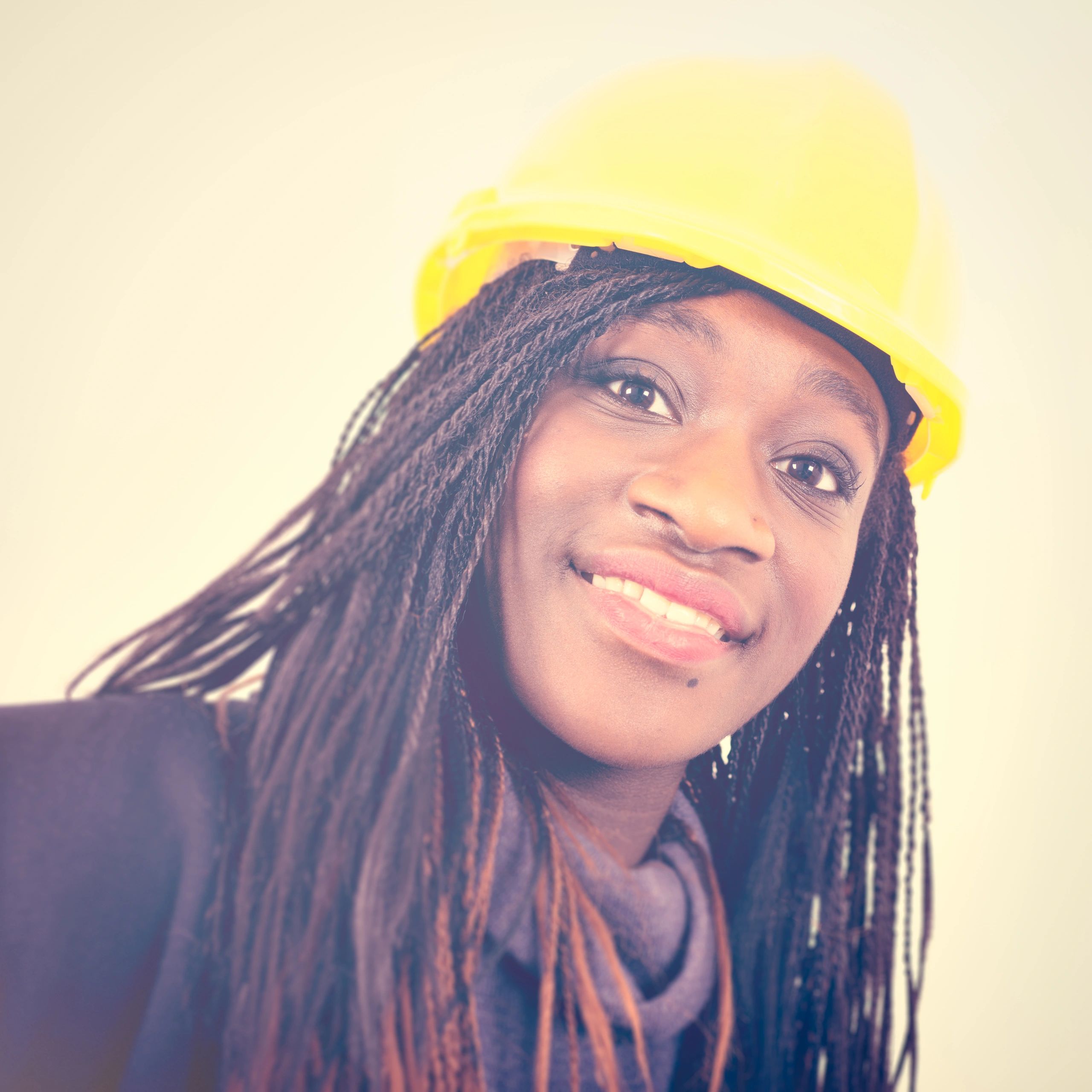 Portrait of a construction professional wearing a helmet