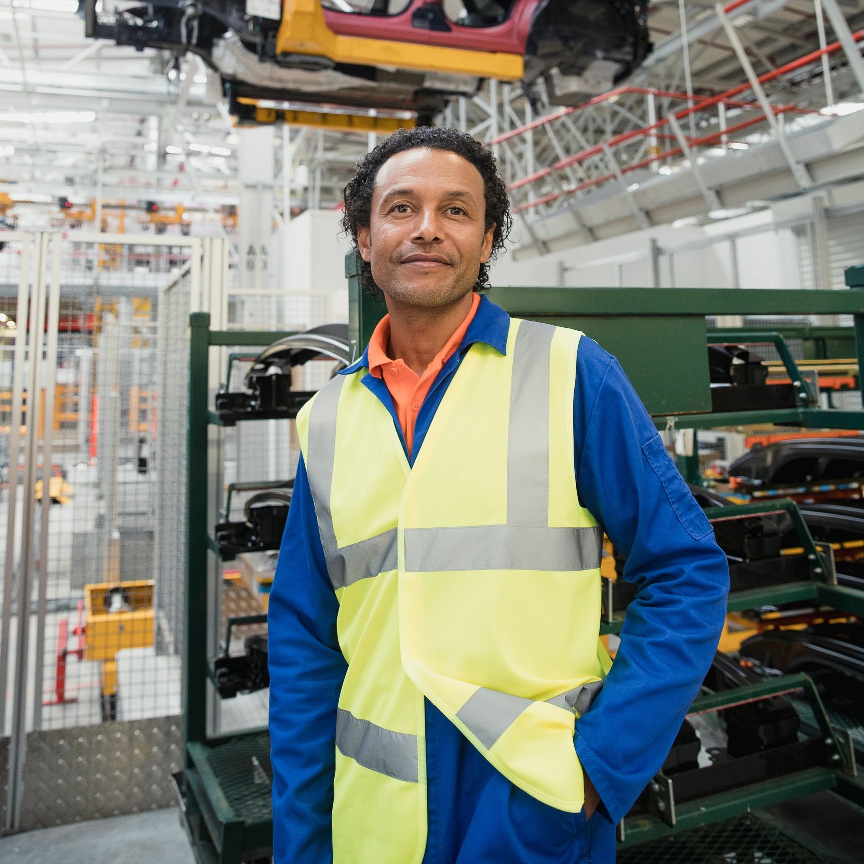 Portrait of a production line worker for testimonial profile